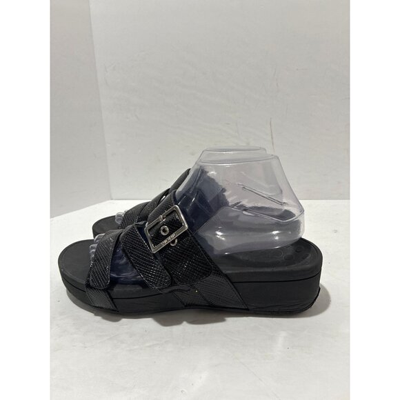 Vionic Sandals Womens Pacific Rio Black Lizard size 9 wedges sandals - Picture 1 of 6